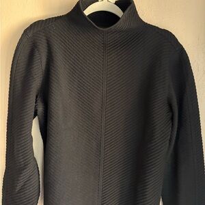 Escada Black Textured Virgin Wool Sweater Jacket Size 44